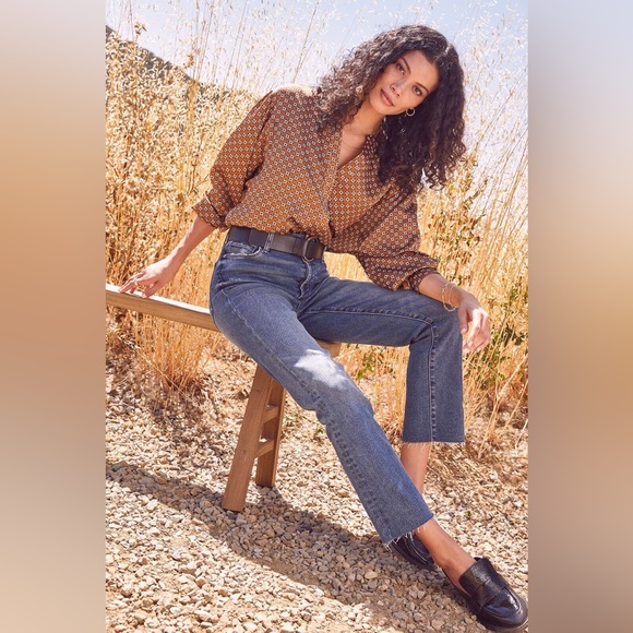 Evereve Denim - EVEREVE High Rise Ever Straight Button-Fly Jeans in Indigo Women's US 24 $120